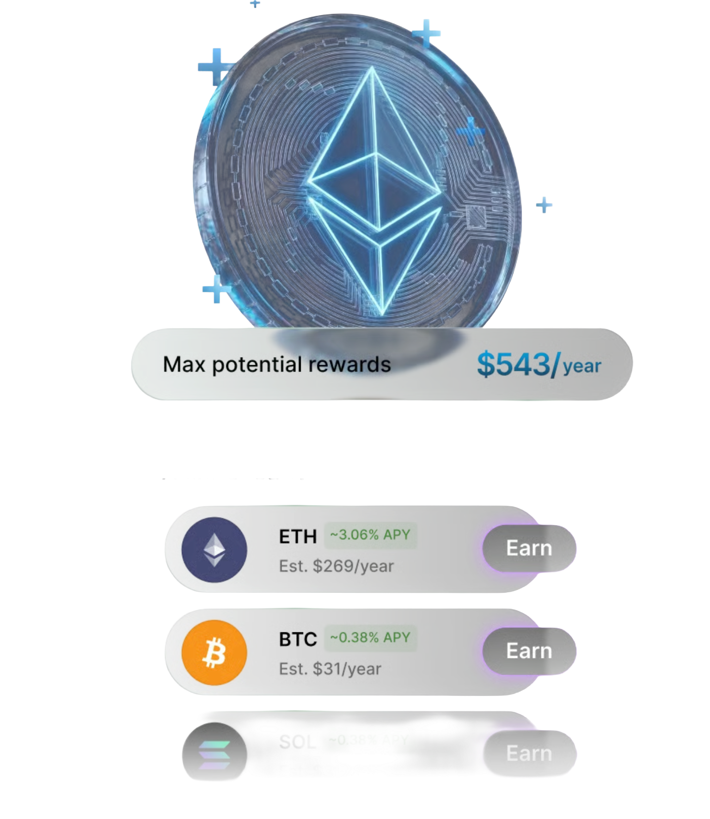 Ledger Wallet 质押与奖励界面